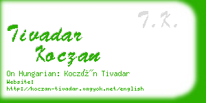 tivadar koczan business card